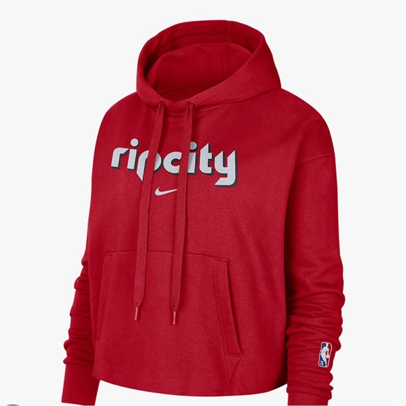 Nike Tops - Rip City Portland Trailblazers Nike Oversized Fit Crop Sweatshirt NWT